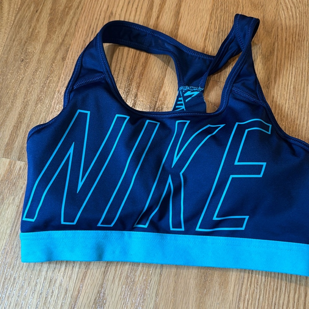 Nike blue sports bra size small